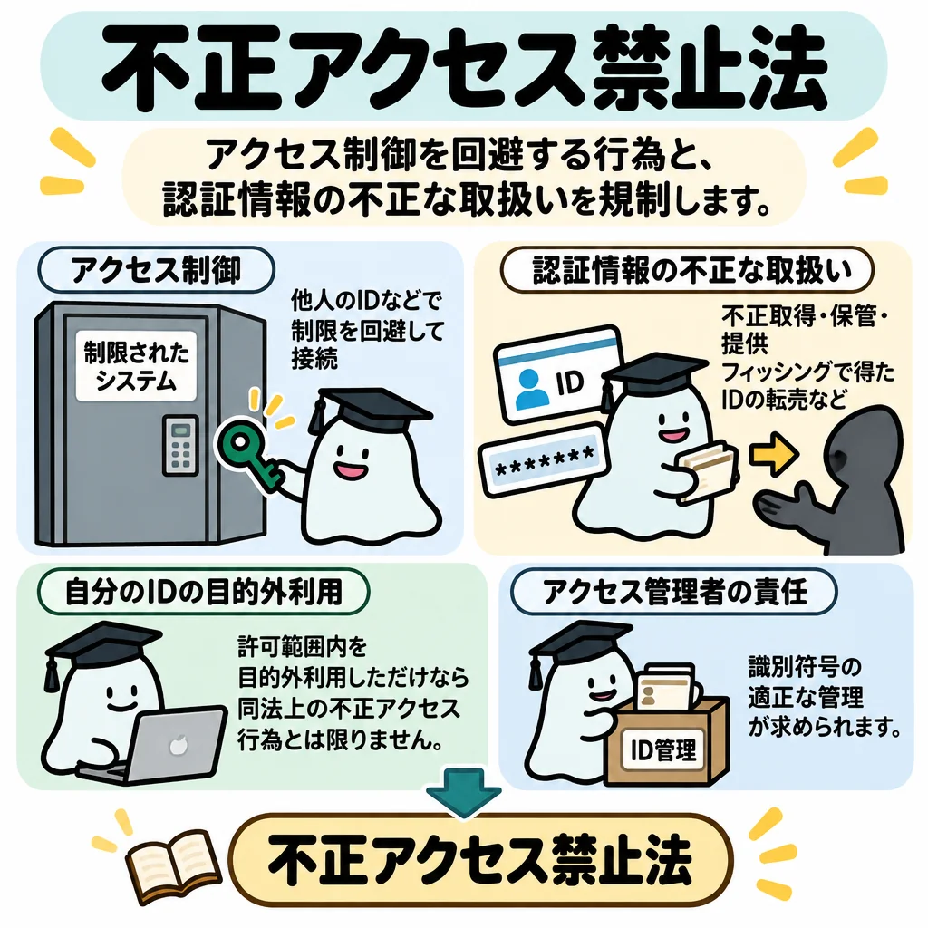 不正アクセス禁止法｜法務と規格｜情報セキュリティマネジメント試験