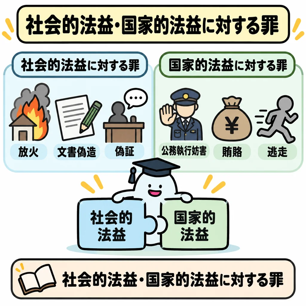 刑法各論（その2）社会的法益に対する罪・国家的法益に対する罪 社会的法益・国家的法益に対する罪｜憲法・刑法・司法書士法｜司法書士